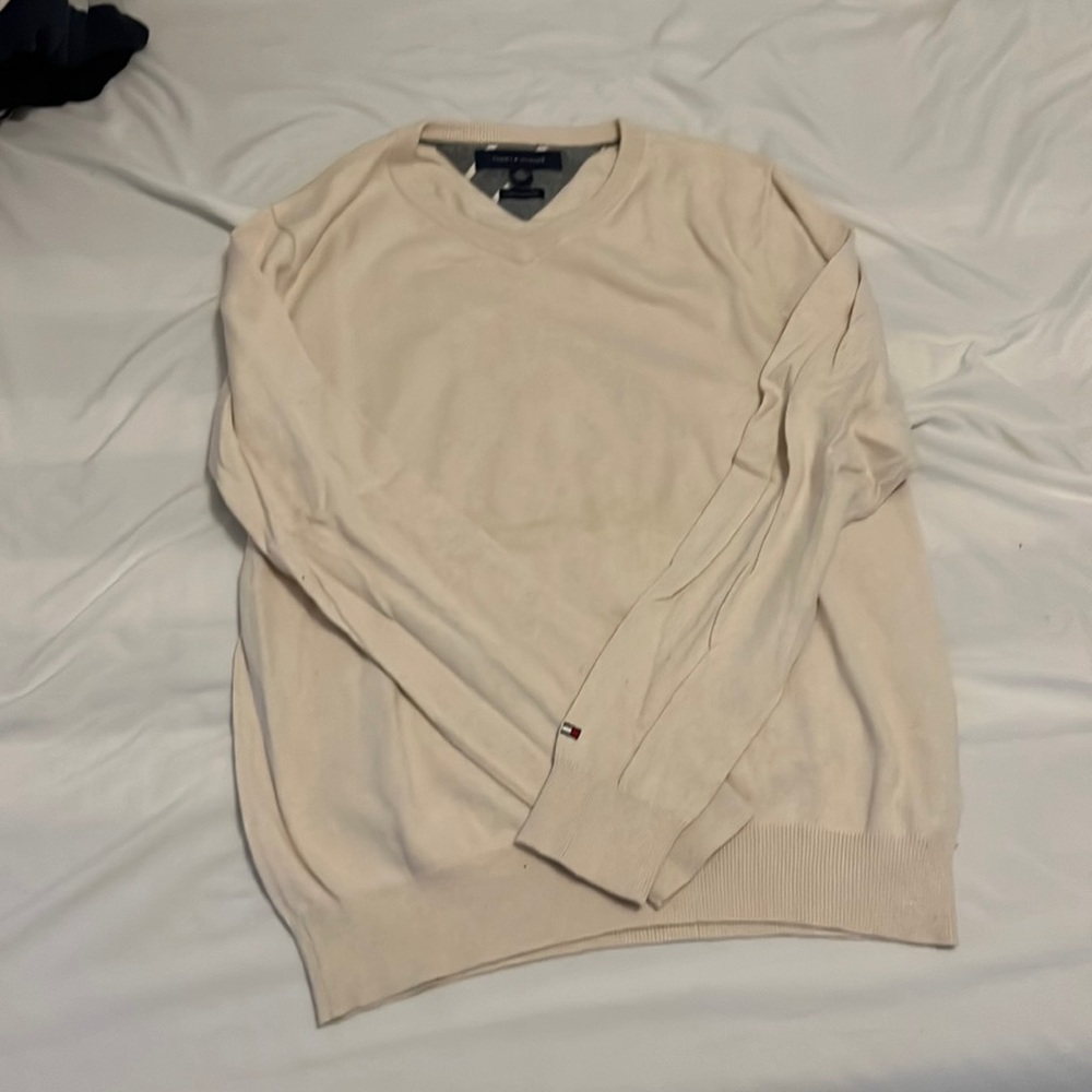 Tommy hilfiger cotton cashmere v neck sweater